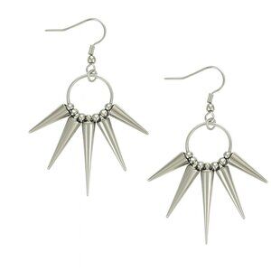 1Pair Women Punk Rock Spiked CCB Dangle Earrings
